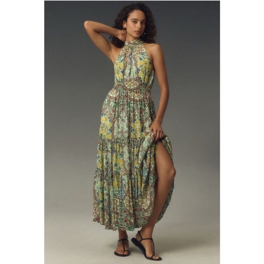 Anthropologie Somerset Halter Dress